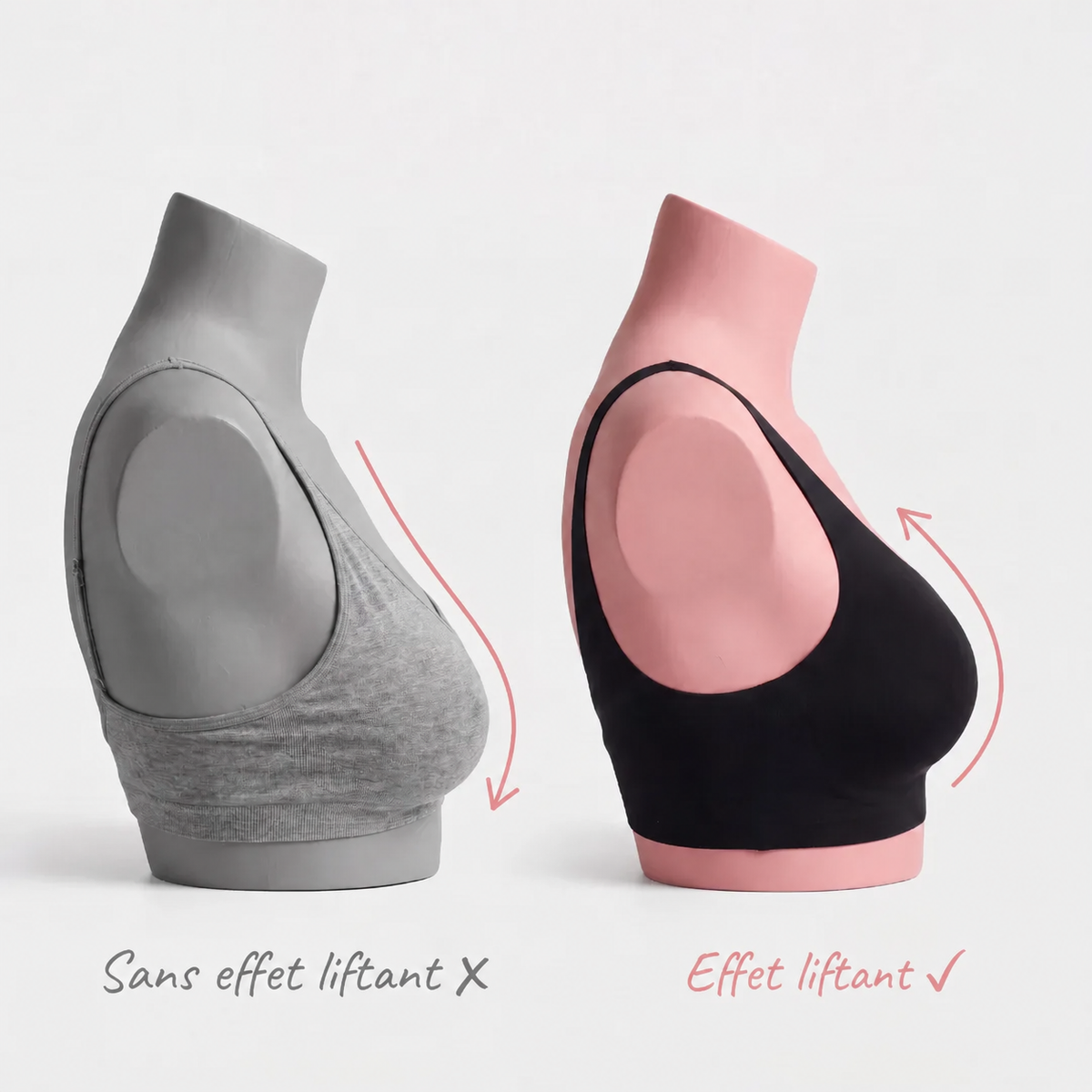 Sans effet liftant comparé à l'effet liftant