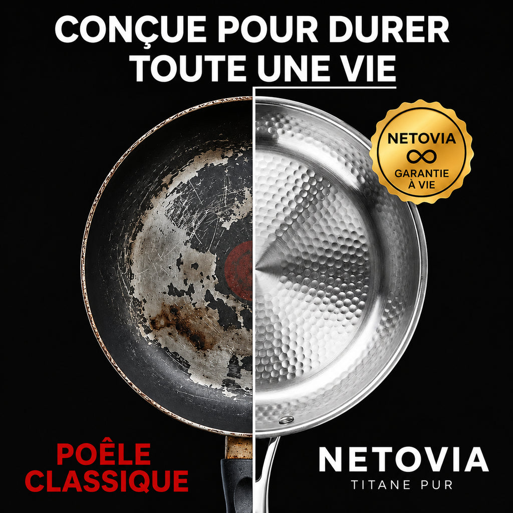 Poêle 100% Titane Pur — Pour Une Cuisine Sans Toxines