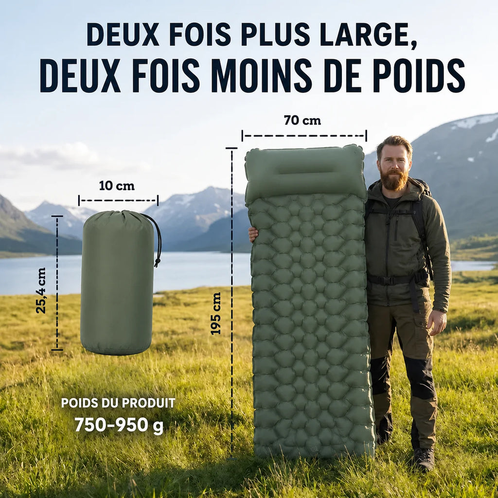 Netovia — Matelas gonflable ultraléger et compact PRO